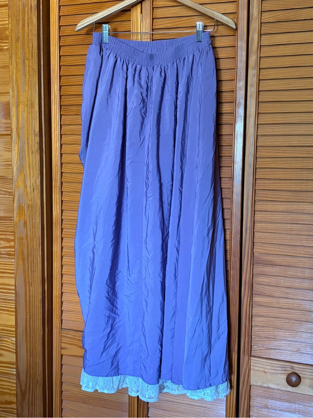 Purple Renaissance Elastic Waist
Double-Layer Lace Hem
Long Skirts - Picture 2 of 4